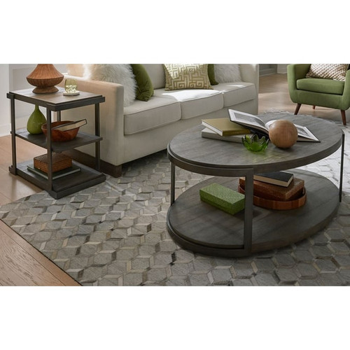 Liberty Modern View Gauntlet Gray Oval 3pc Coffee Table Set