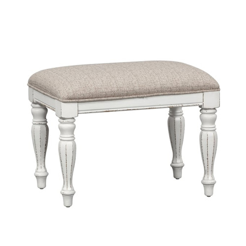 Liberty Magnolia Manor Antique White Weathered Bark Accent Bench