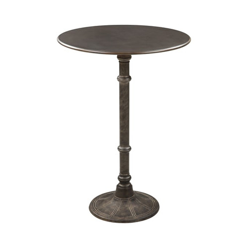 Coaster Furniture Oswego Dark Russet Antique Bronze Round Bar Table