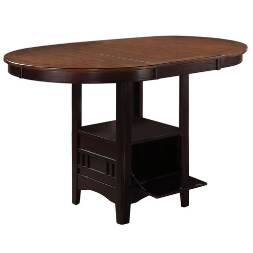 Coaster Furniture Lavon Light Chestnut Espresso Oval Counter Table