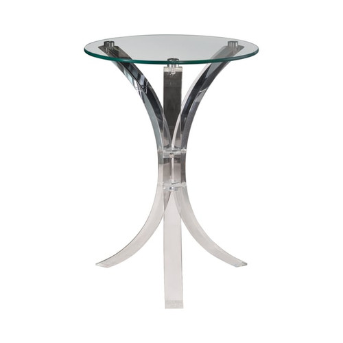 Coaster Furniture Emmett Clear Round Accent Table