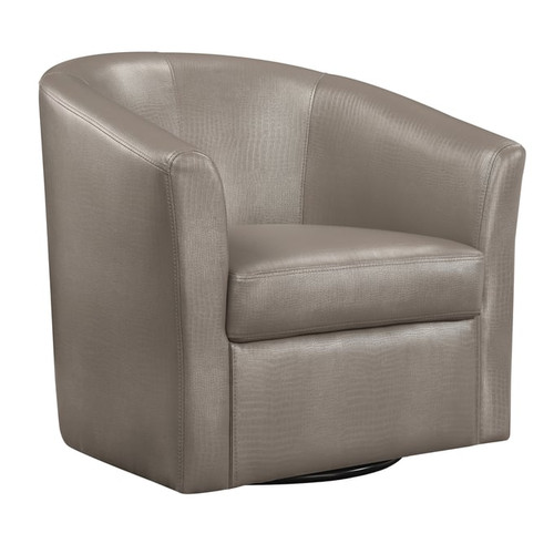 Coaster Furniture Turner Champagne Sloped Arm Accent Swivel Chair