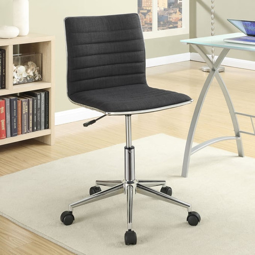 Coaster Furniture Black Fabric Metal Adjustable Height Office Chairs