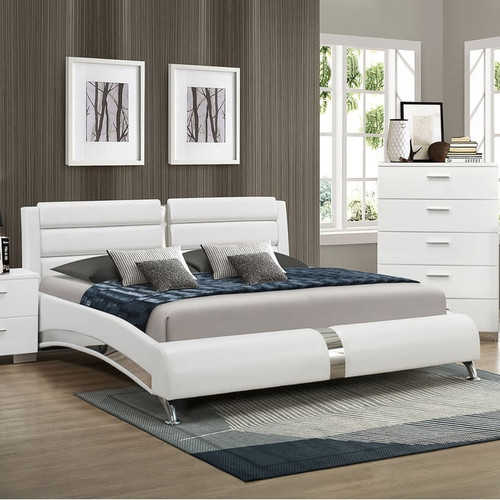 Coaster Furniture Jeremaine White Upholstered Beds