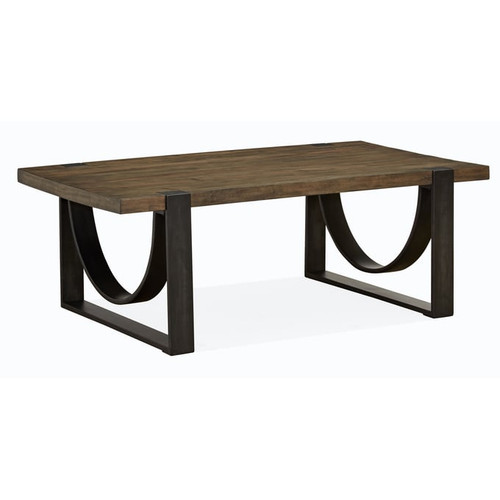 Magnussen Home Bowden Rustic Honey Rectangular Cocktail Table