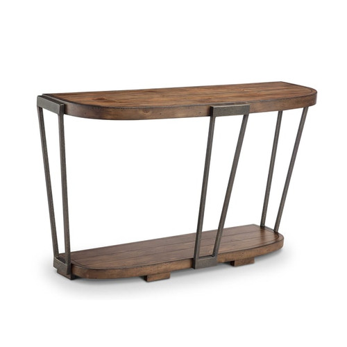 Magnussen Home Yukon Bourbon Demilune Sofa Table