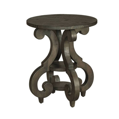 Magnussen Home Bellamy Wood Round Accent End Table