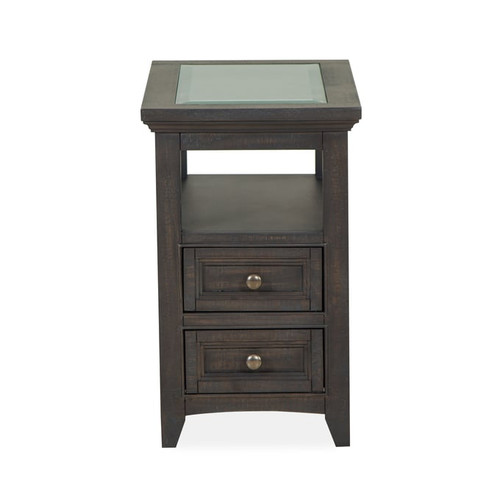 Magnussen Home Westley Falls Graphite Chairside End Table