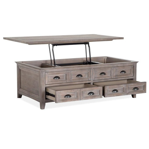 Magnussen Home Paxton Place Dovetail Grey Lift Top Storage Cocktail Table