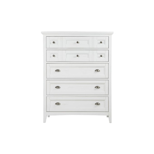 Magnussen Home Heron Cove White Wood Drawer Chest