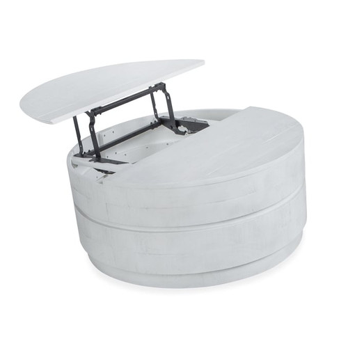 Magnussen Home Claudette Wood Round Lift Top Cocktail Table with Casters