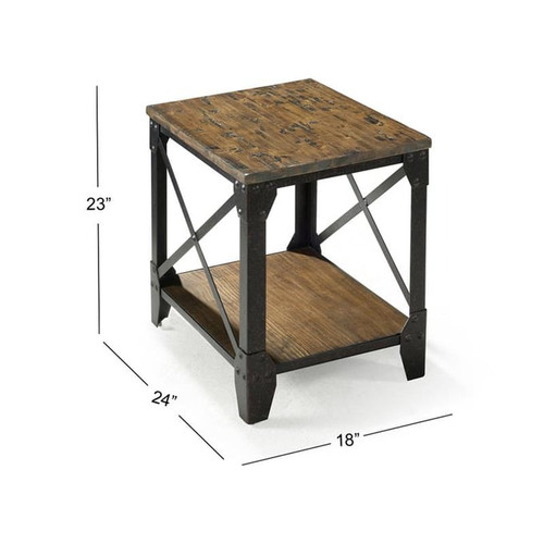 Magnussen Home Pinebrook Wood Rectangular Small End Table