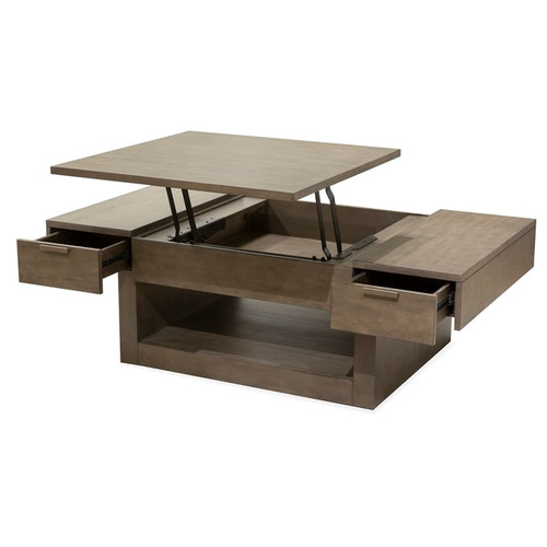 Magnussen Home Mcgrath Wood Lift Top Cocktail Table with Casters