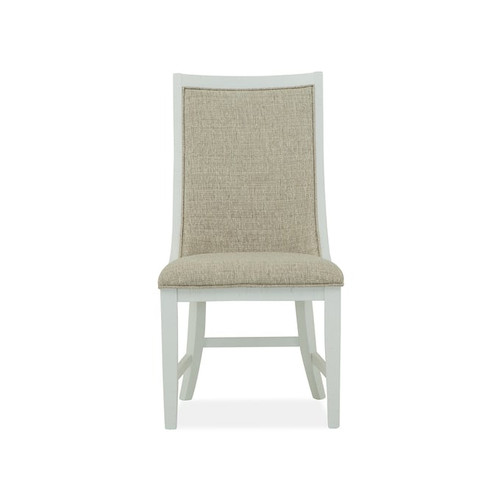 2 Magnussen Home Heron Cove Wood Upholstered Host Side Chairs