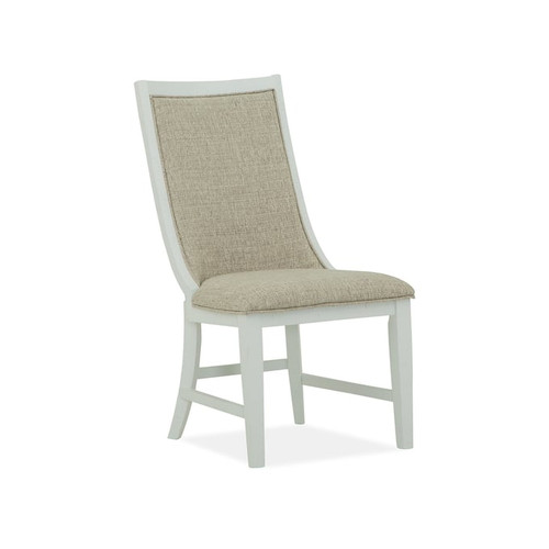 2 Magnussen Home Heron Cove Wood Upholstered Host Side Chairs