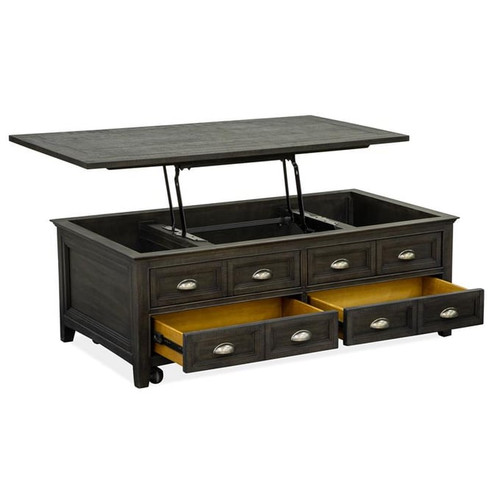 Magnussen Home Westley Falls Graphite Lift Top Storage Cocktail Table