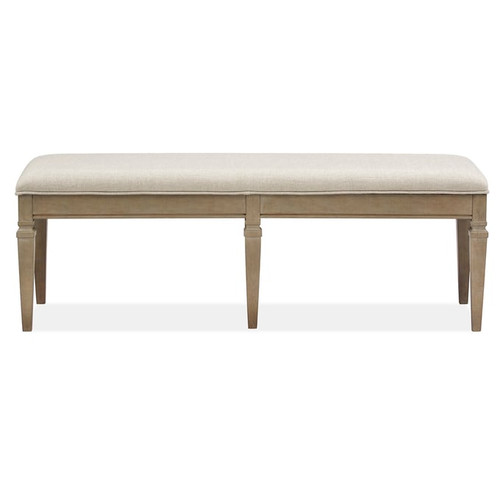 Magnussen Home Lancaster Wood Bench with Upholstered Seat