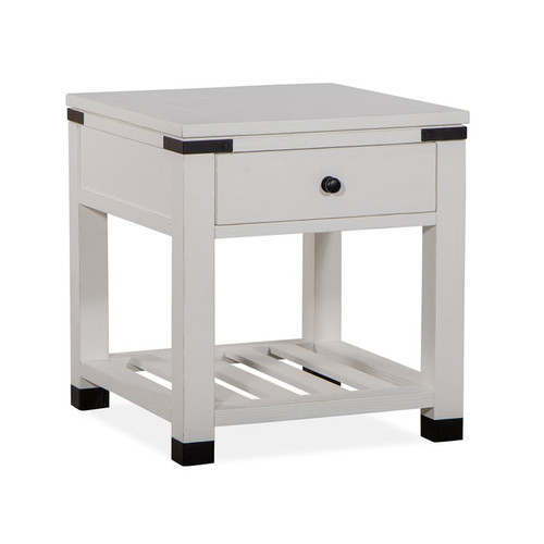 Magnussen Home Harper Springs Wood Shelf End Table