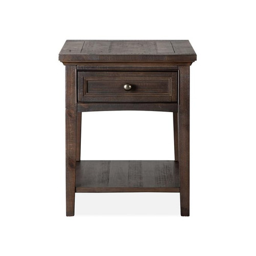 Magnussen Home Westley Falls Graphite Rectangular End Table