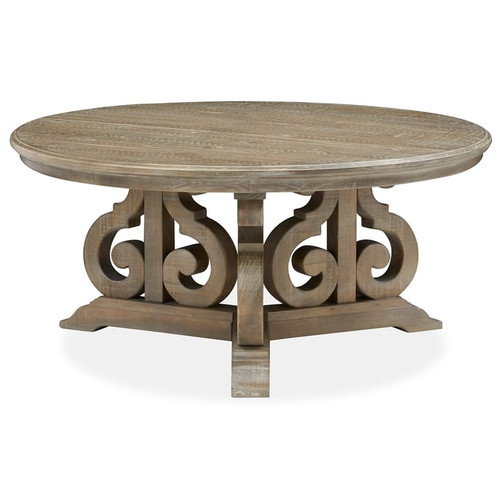 Magnussen Home Tinley Park Wood Round Cocktail Table