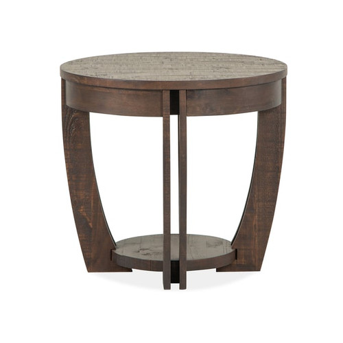 Magnussen Home Lyndale Wood Round End Table