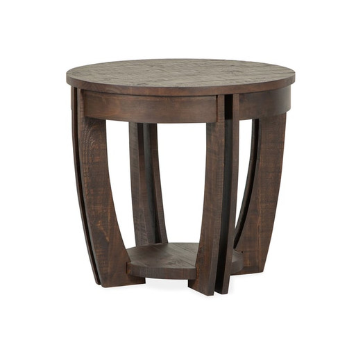 Magnussen Home Lyndale Wood Round End Table