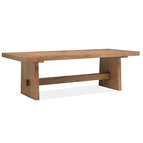 Magnussen Home Lindon Wood Trestle Dining Table