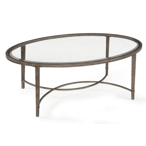 Magnussen Home Copia Silver Oval 3pc Coffee Table Set