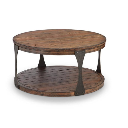 Magnussen Home Montgomery Bourbon Round 3pc Coffee Table Set