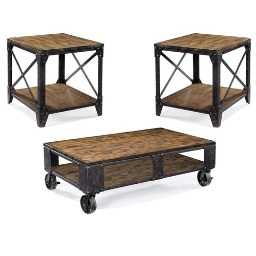 Magnussen Home Pinebrook 3pc Coffee Table Set