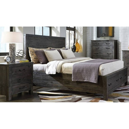 Magnussen Home Abington 4pc Bedroom Set With Queen Panel Storage Bed And Drawer Nightstand