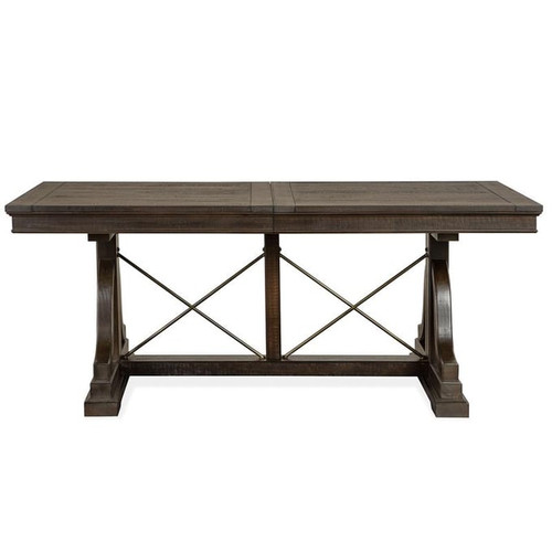 Magnussen Home Westley Falls Graphite Trestle Dining Table