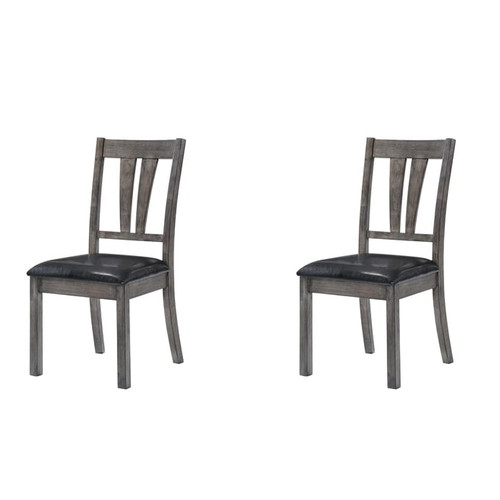 2 Picket House Grayson Fan Grey Oak Pu Chairs