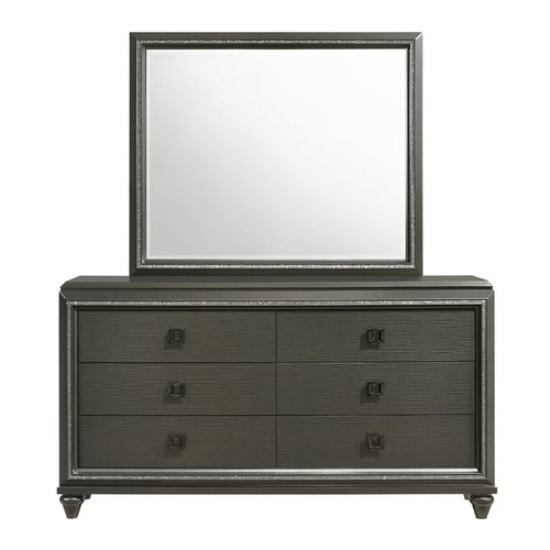 Picket House Faris Grey Wood Dresser and Mirror