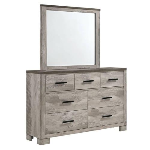 Picket House Adam Gray 7 Drawer Dresser and Mirror