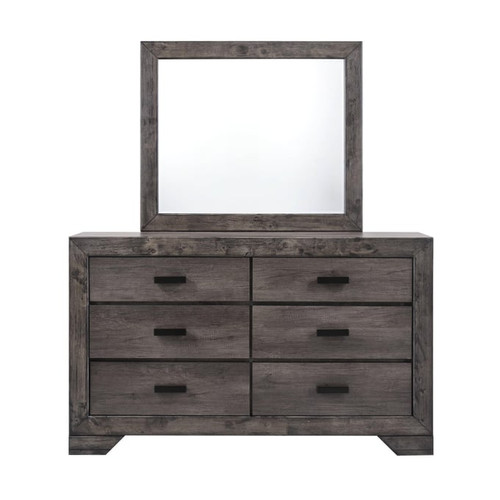 Picket House Grayson Grey Oak Dresser and Mirror
