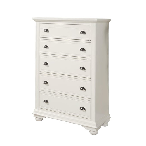 Picket House Addison White Wood 5 Drawers Chest