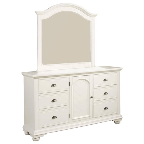 Picket House Addison White Wood Dresser and Mirror