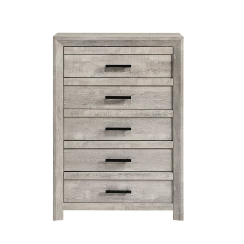 Picket House Keely White Wood 5 Drawers Chest