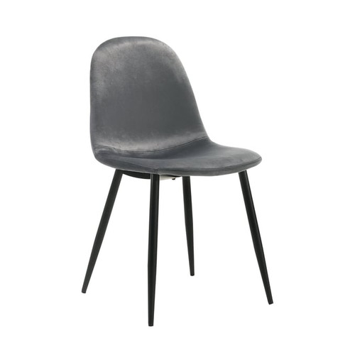 Picket House Isla Dark Grey Velvet Side Chairs