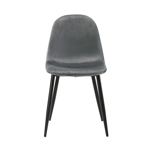 Picket House Isla Dark Grey Velvet Side Chairs