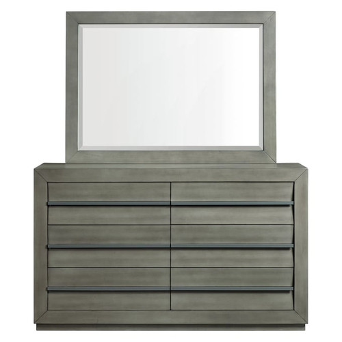 Picket House Cosmo Grey Seven Drawers Dresser and Mirror