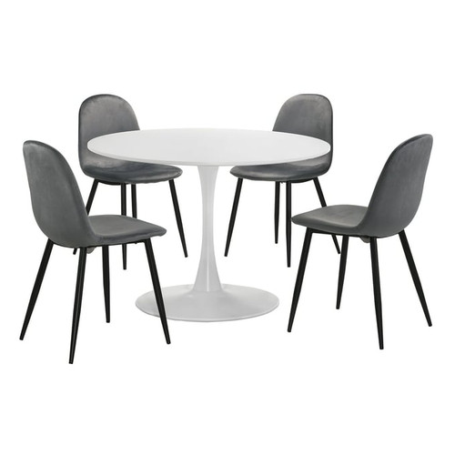 Picket House Isla White Dark Grey 5pc Dining Sets