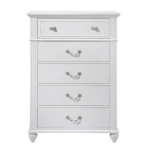 Picket House Annie White Wood 5 Drawers Chest