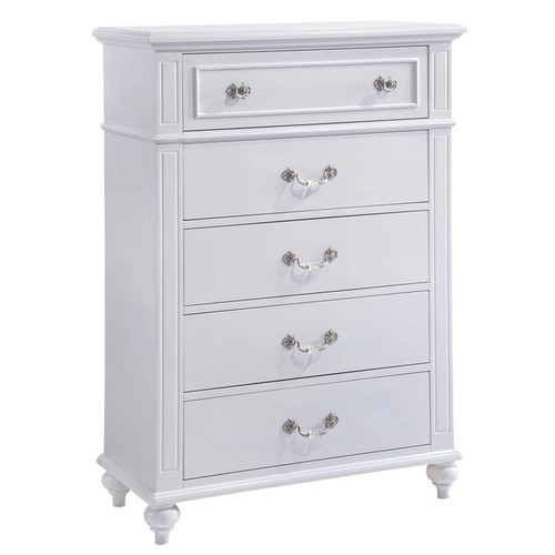 Picket House Annie White Wood 5 Drawers Chest