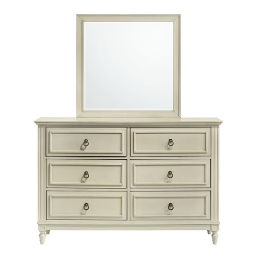 Picket House Gia White 6 Drawer Dresser and Mirror