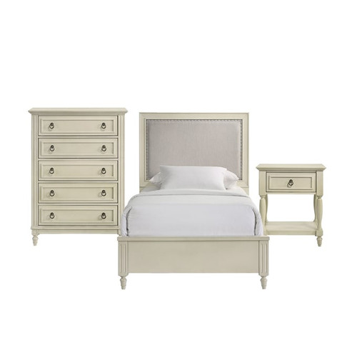 Picket House Gia White 3pc Kids Bedroom Sets with Panel Bed