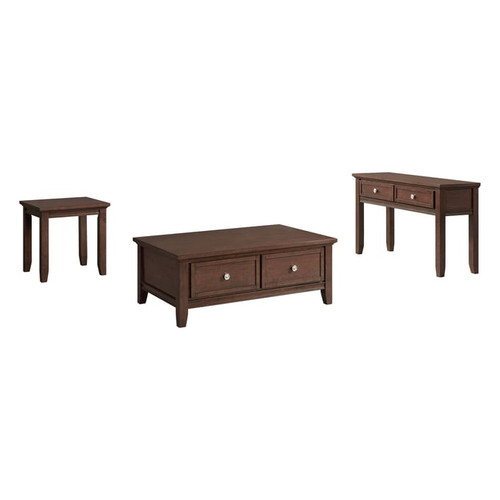 Picket House Rouge Cherry 3pc Occasional Table Set with Sofa Table