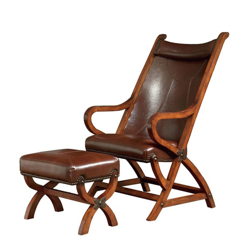 Picket House Odessa Tobacco Chair and Ottoman Set