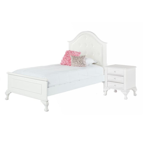 Picket House Jenna White 2pc Kids Bedroom Set with Twin Panel Bed